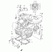 Схема вузла: Головка циліндра (Rear) для Suzuki VS600 Intruder 600