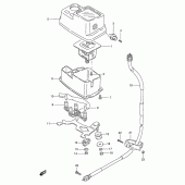 Схема вузла: Спідометр (Model k1 e24/model k2 p9) для Suzuki DR200 DR200SE