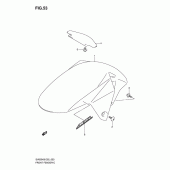 Схема узла: Переднее крыло (Model k8) для Suzuki SV650