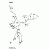 Схема вузла: Передній гальмівний шланг (Gsf650sal2 e21) для Suzuki GSF650 Bandit S
