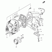 Схема вузла: Задній ліхтар (Стоп-сигнал) (E17) для Suzuki TS125