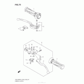 Схема узла: Ручки руля для Suzuki GSX-R600