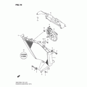 Схема вузла: Радіатор (Gsx-r750l1 e21) для Suzuki GSX-R750