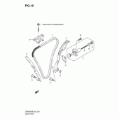Схема узла: Цепь ГРМ & Натяжитель & Успокоитель для Suzuki GSR600