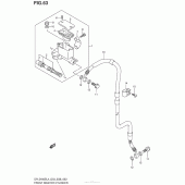 Схема вузла: Передній гальмівний циліндр Suzuki DR-Z400 DR-Z400S