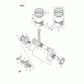 Схема вузла: Колінчастий вал & Поршень для Suzuki LS650 Savage