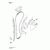 Схема узла: Цепь ГРМ & Натяжитель & Успокоитель для Suzuki DR-Z400 DR-Z400S