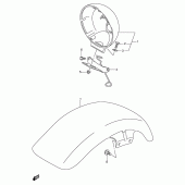 Схема узла: Кожух фары для Suzuki RV125