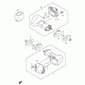 Схема вузла: Поворотники (Model k1) для Suzuki GSX-R600