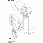 Схема вузла: Передній гальмівний супорт (Gsx-R1000L6 E33) для Suzuki GSX-R1000
