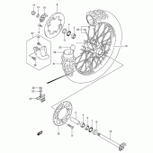 Схема вузла: Заднє колесо Suzuki DR-Z400 DR-Z400E