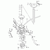 Схема вузла: Карбюратор (Rear) для Suzuki VS600 Intruder 600