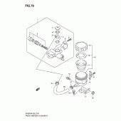 Схема узла: Передний тормозной цилиндр (Sv650sak8/suak8/sak8/suak8/sal0/sual0) для Suzuki SV650