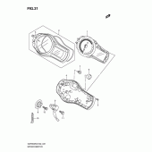Схема вузла: Спідометр (Gsf650sak9/suak9/sal0/sual0) для Suzuki GSF650 Bandit S