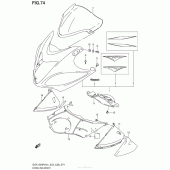 Схема узла: Передний обтекатель для Suzuki GSX1300 Hayabusa