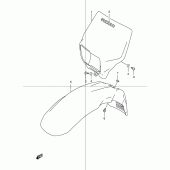 Схема вузла: Кожух фари для Suzuki DR250