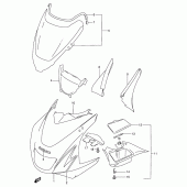 Схема вузла: Передній обтічник (Rf900rw) для Suzuki RF900