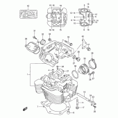 Схема вузла: Головка циліндра для Suzuki DR650 DR650RE