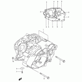 Схема вузла: Картер двигуна для Suzuki GZ125 Marauder