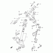 Схема узла: Рулевая траверса (Model r/s/t) для Suzuki DR125