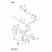 Схема узла: Копирный вал & Вилки & Вал переключения для Suzuki GZ125 Marauder