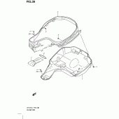 Схема узла: Багажник для шлема для Suzuki UH125 Burgman