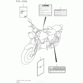 Схема вузла: Інформаційні наклейки (Tu250Xl5 E03) для Suzuki TU250