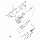 Схема вузла: Бічні панелі (Model w/x/y) для Suzuki DR125