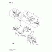 Схема узла: Подножки для Suzuki SV650