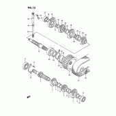 Схема вузла: Трансмісія (Model g/j/k/l, ls650pm e1) для Suzuki LS650 Savage