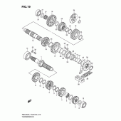Схема узла: Трансмиссия для Suzuki RMX450