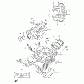 Схема вузла: Головка циліндра для Suzuki DF200