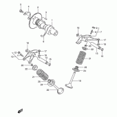 Схема узла: Распредвал & Клапан для Suzuki TU250
