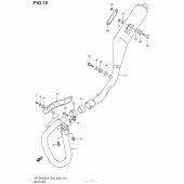 Схема узла: Выхлопная система для Suzuki DR-Z400 DR-Z400S