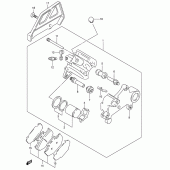 Схема вузла: Задній гальмівний супорт для Suzuki DR-Z250