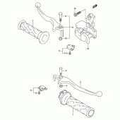 Схема вузла: Ручки керма для Suzuki UH150 Burgman