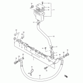 Схема вузла: Задній гальмівний циліндр Suzuki GSX750 Katana