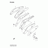 Схема узла: Задний кронштейн (Vzr1800k8/u2k8/zk8/zu2k8/k9/u2k9/zk9/zufk9) для Suzuki VZR1800 Intruder M1800R/ Boulevard M109R