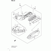 Схема вузла: Повітряний фільтр для Suzuki UH200 Burgman