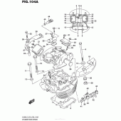 Схема вузла: Головка циліндра (передня) (Vl800L5 E03) для Suzuki VL800 Boulevard C50
