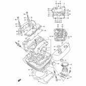 Схема вузла: Головка циліндра (Front) для Suzuki VL1500 Intruder C1500/Boulevard C90