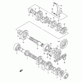 Схема узла: Трансмиссия для Suzuki DR350