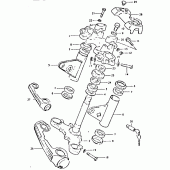 Схема узла: Рулевая траверса (Gsx400st f.no. 500305/et,  ex) для Suzuki GSX400