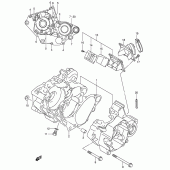 Схема вузла: Картер двигуна для Suzuki RM125
