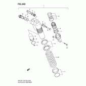 Схема вузла: Задній амортизатор (Model k6) для Suzuki RM125