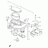 Схема узла: Воздушный фильтр (Model w/x) для Suzuki GSX-R750