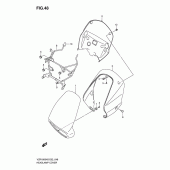 Схема узла: Накладка фары (Vzr1800k6/ufk6/k7/u2k7/k8/u2k8/k9/ufk9) для Suzuki VZR1800 Intruder M1800R/ Boulevard M109R