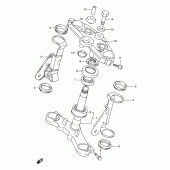 Схема вузла: Рульова траверса для Suzuki GS500