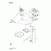 Схема узла: Топливный бак (Gsx1300rufl1 e19) для Suzuki GSX1300 Hayabusa