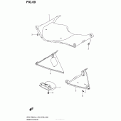 Схема узла: Подкрылок для Suzuki GSX-R600